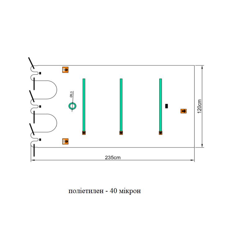 Чохол на мікроскоп для нейрохірургії 235 см х 120 см (на 3 окуляри) (поліетилен – 40 мікрон), стерильний, одноразового використання NUREL®